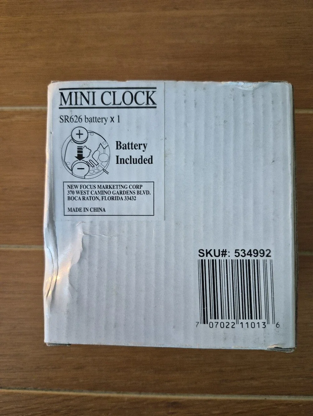 NIB Mini Clock w/Batteries
